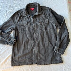 Union Bay Men's Gray Corduroy Shirt Jacket SZ LG